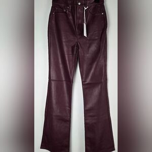 Pistola Faux Leather Dark Rose Diana Color Faux Leather Womens Pants Size 25